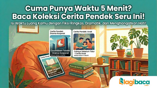 Cuma Punya Waktu 5 Menit? Baca Koleksi Cerita Pendek Seru Ini di Lagibaca.com!